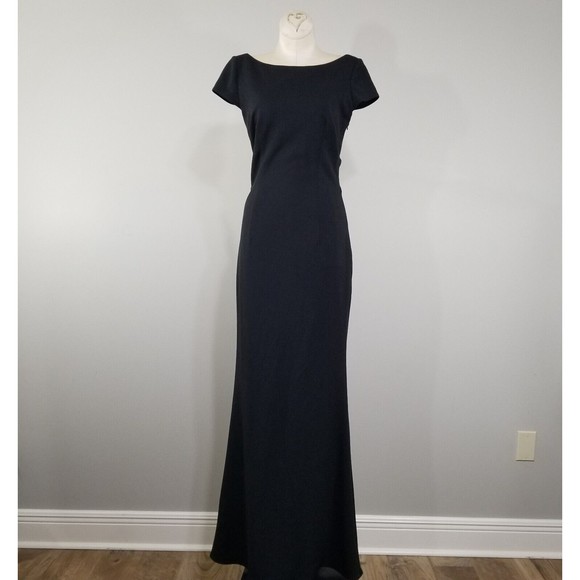 Katie May Madison Formal Dress 6 Womens Black Ball Gown Wedding Cocktail Maxi - Picture 2 of 14